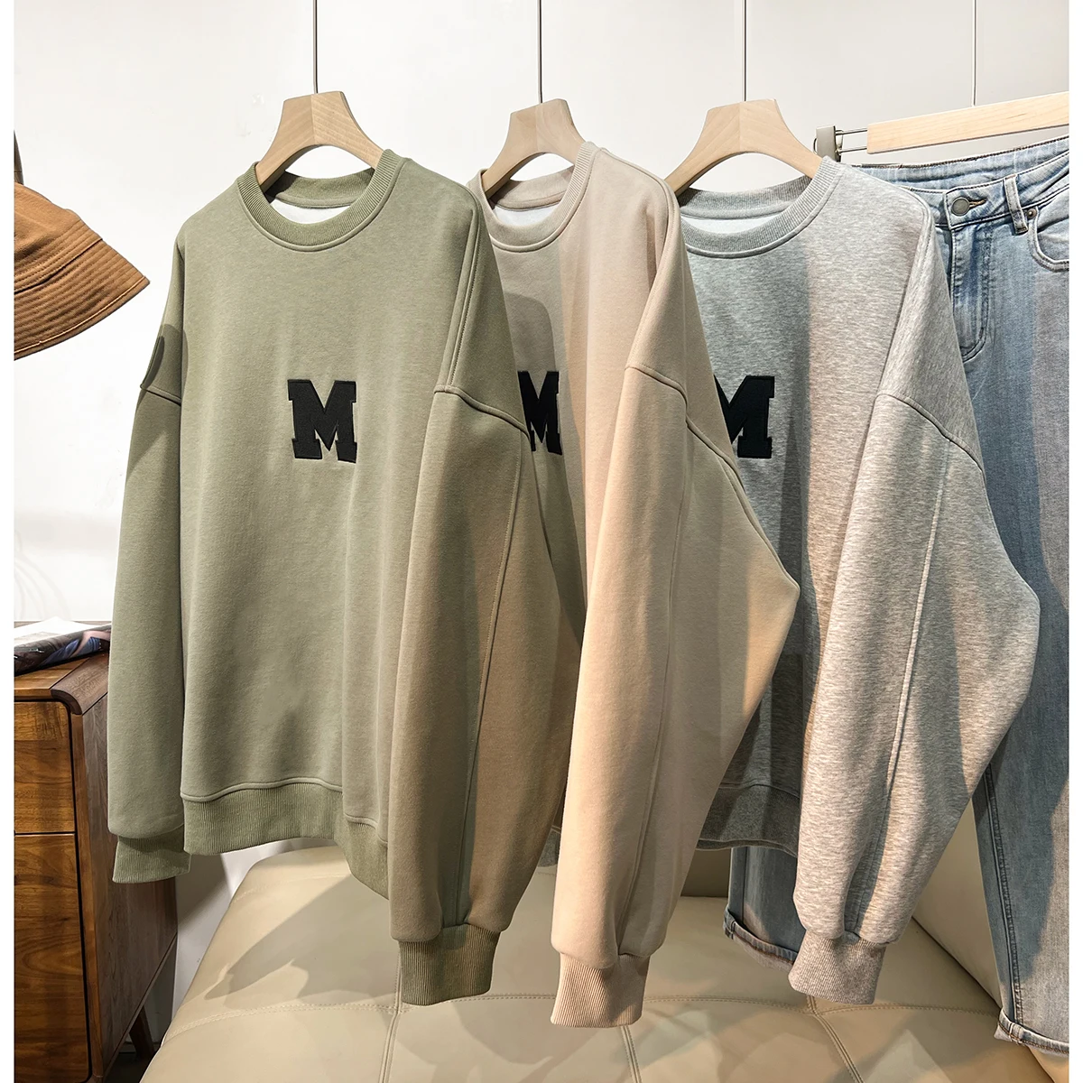 

Loose Sweatirt Spring Autumn Long Sve round Ne Pullover Women's Comfortable Cotton Polyester Blend Commute Sle