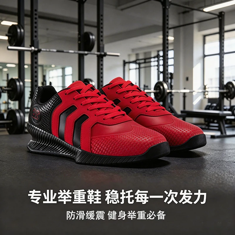 Classic Brand Comfortable Anti Slip Weight Lifting Sneaker Top Quality Wearable Squat Hard Pull Shoe for Men Weight Lifting Shoe