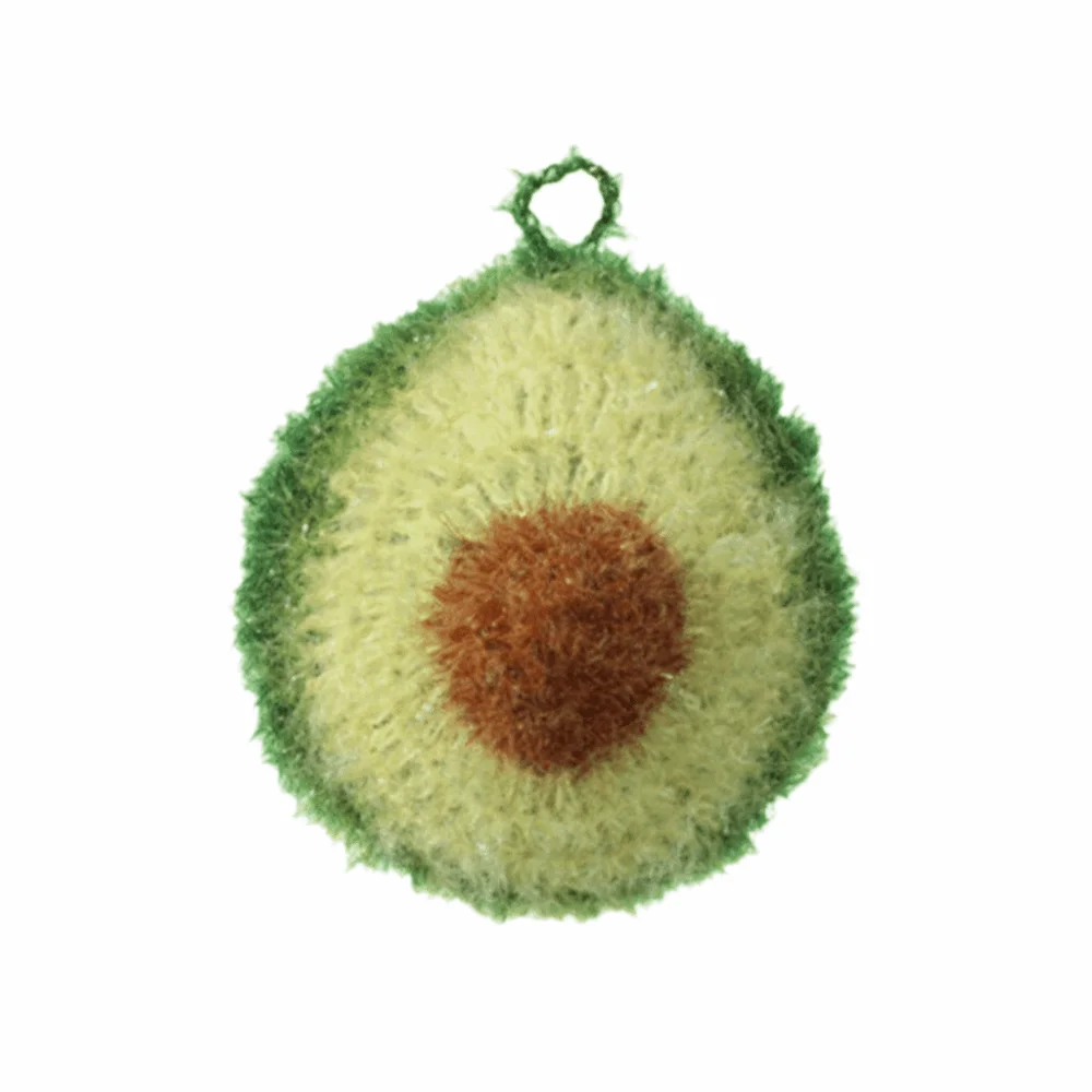 Cute Avocado Shaped Dish Sponge Creative Absorbent Scouring Pads Non-stick Oil Thick Durable Dishcloth Cleaning Tools