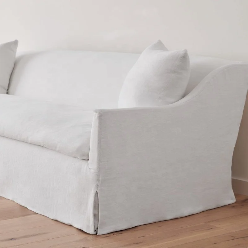 Soft modern couch simple sofa minimalist white sofa designs luxury upholstered slip cover sofa couch slipcover