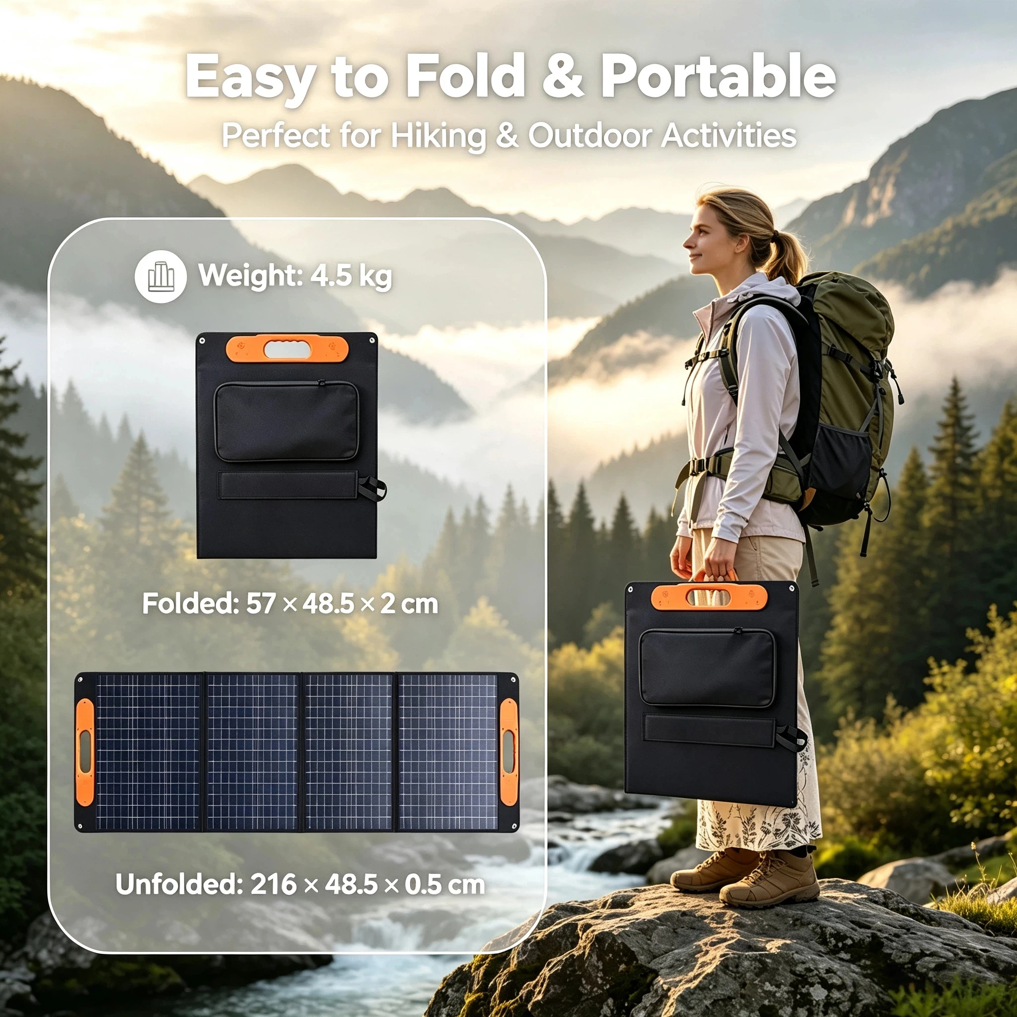 Faltbares Solarpanel 180W Tragbares Solarmodul mit Mehrfachausgang …