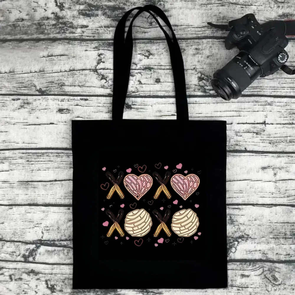 Bolsa de Lona Concha Pan Dulce, Bolsa de Ombro com Estampa de Comida Doce