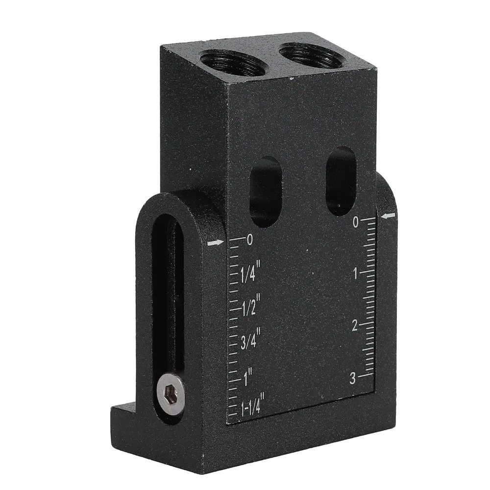 56pcs 15 Degree Pocket Hole Jig Premium Aluminum Alloy Oblique Drill Angle Woodworking Guide Screw Jig Dowel Black Color