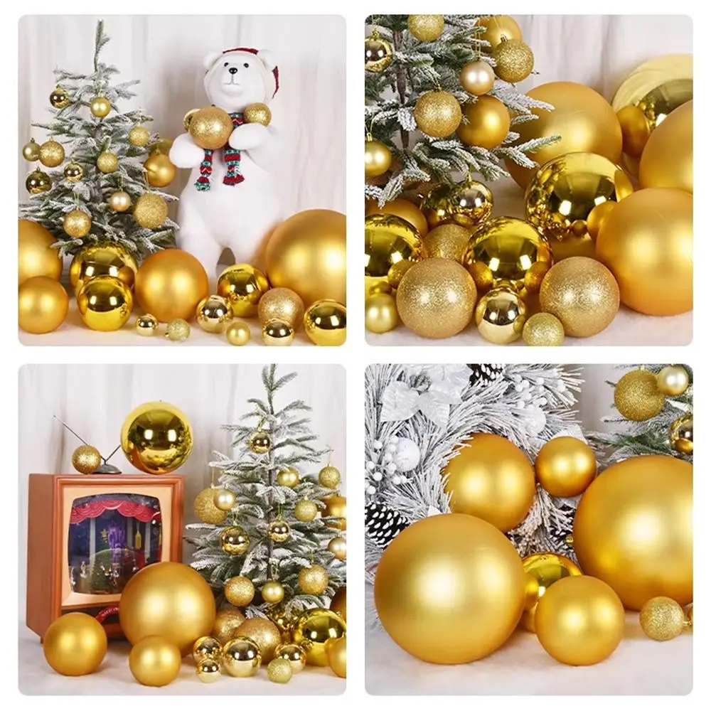 ترتيب كرة بيرليسسينت بلاستيكية على شكل كرة بيرليسسينت زينة للعطلات 15 سم كرة تعليق لعيد رأس السنة الجديدة