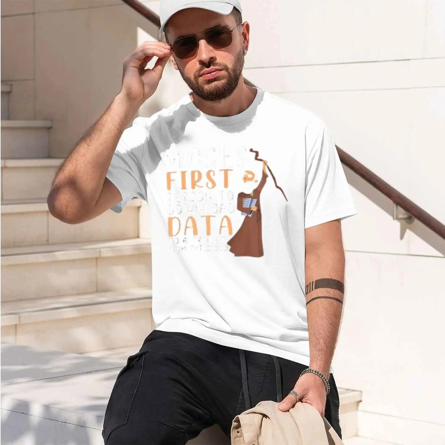 NEW Moses First Person To wnload Data To A Tablet Funny T-Shirt 2026 New Model Short-sleeve crewneck T-Shirt Classic Casual Mult