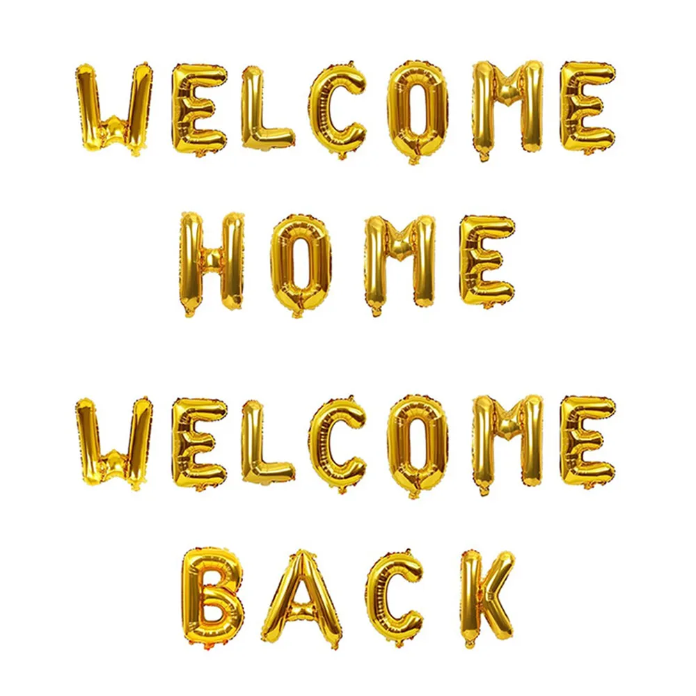 

16 Inch Welcome Home ! Letter Balloons Back To School Home Party Decorations Air Balloon Banners 16pcs/lot