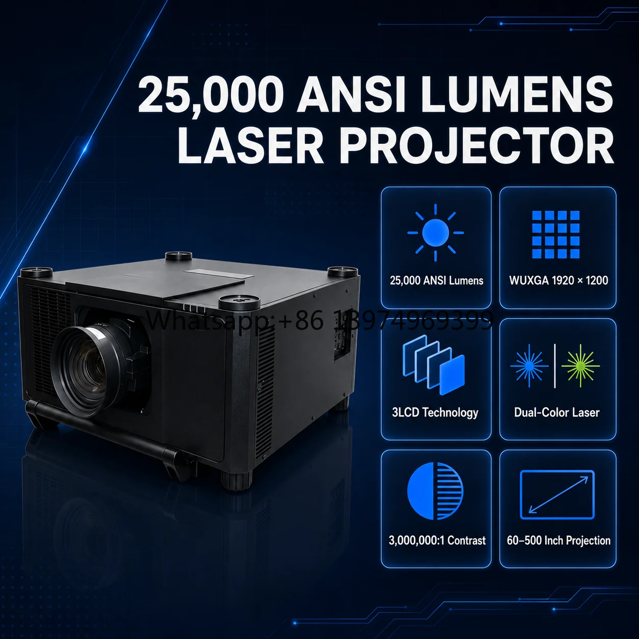 Professional WUXGA Laser Projector for Church House of Worship and Large Event Venues