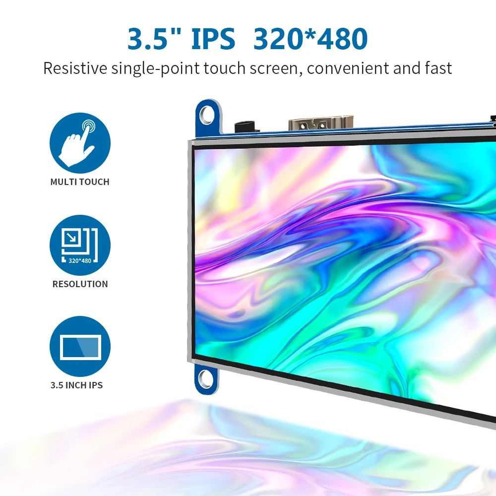 3.5 inch LCD monitor raspberry pi 4 3 3B display screen 480*320 pixel module with resistance touch screen mini pc display