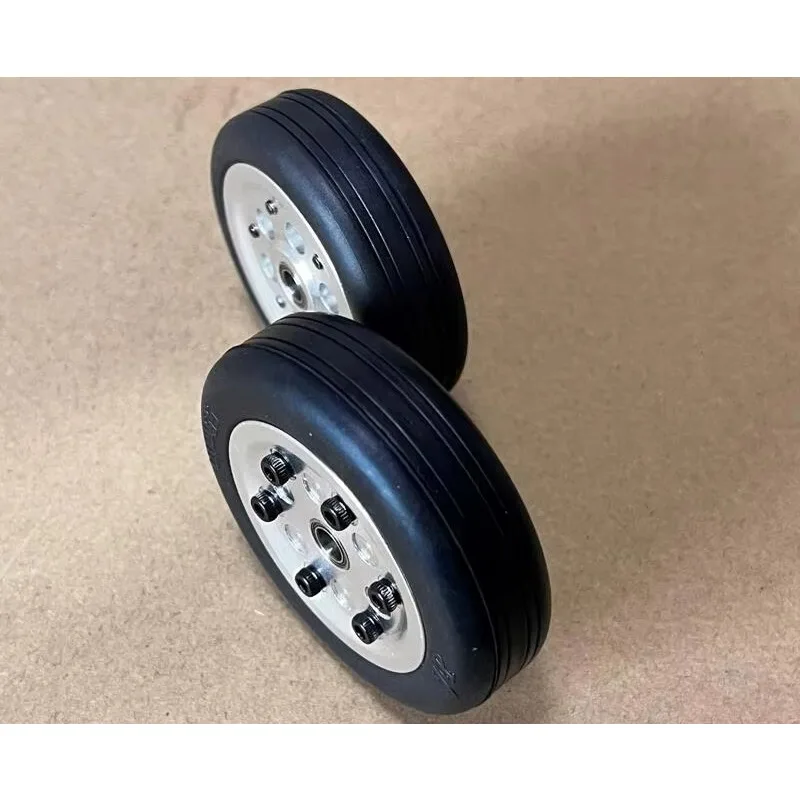 Model Aircraft Hollow Rubber Front Wheel 40/45/50/55/60/65 Mm RC Aircraft Landing Gear with Bearings DIY Accessories - view 2