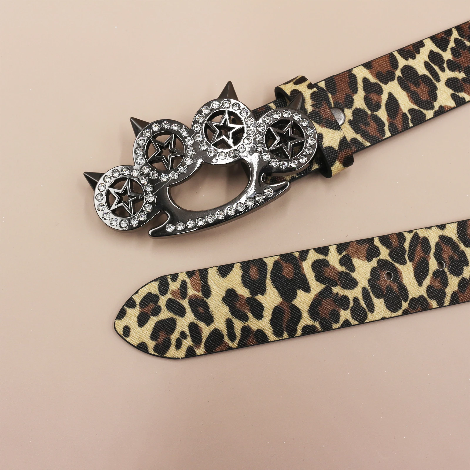 

Панк горный хрусталь тигровый коготь пряжка широкие женские модные джинсы в стиле вестерн женские джинсы ювелирные изделия модный дизайн Y2K джинсовый ремень