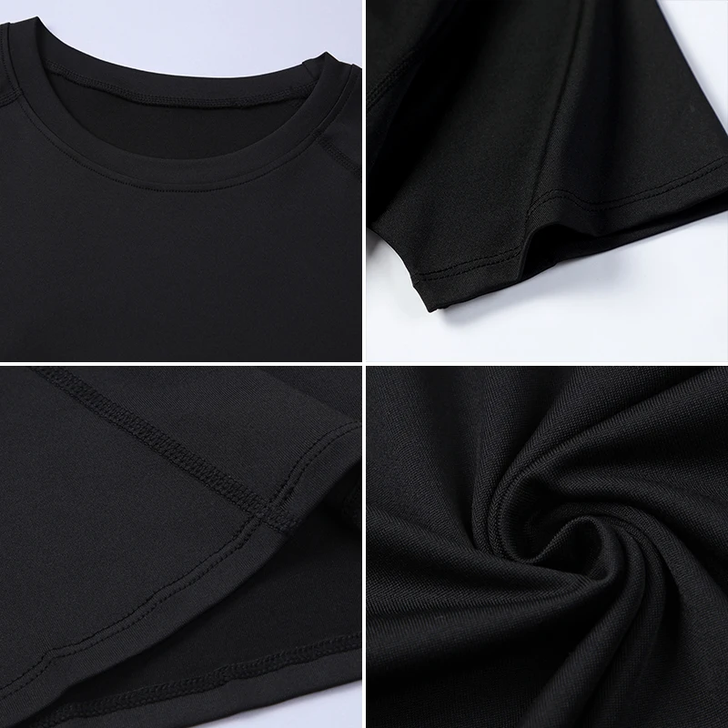 Compression Running Top Men Short Sleeve Shir Male Gym Clothing Quick Dry Sportswear Fitness Tee Training Workout Muscle