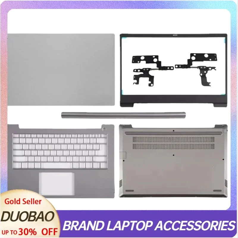 

New Laptop Cover For ThinkBook 14 14-IIL 14-IWL 14-IML LCD Back Cover Front Bezel Palmrest Bottom Case Hinge Rear Lid Gray 14in