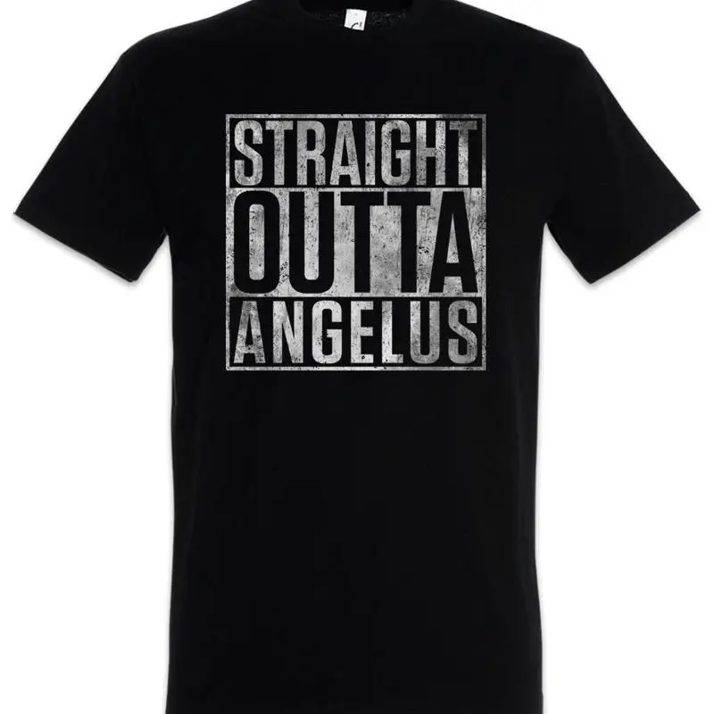 Straight Outta Angelus T Shirt Lachlan Lockie Geoffrey Egg Vikci Joy Sarge Fun