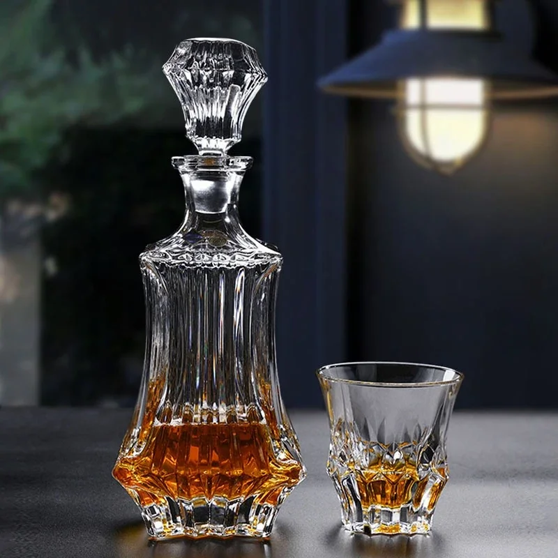 Imported crystal glass foreign wine dispenser, wine bottle whiskey bottle, household wine set