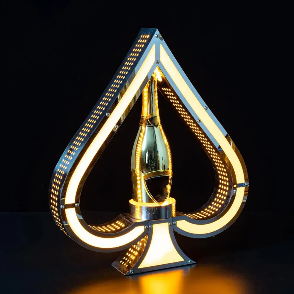 

Glow Bar Wine Bottle Display Rack Ace of Spades Champagne Drinks Beer VIP Bottle Presenter for Commercial Home Bar