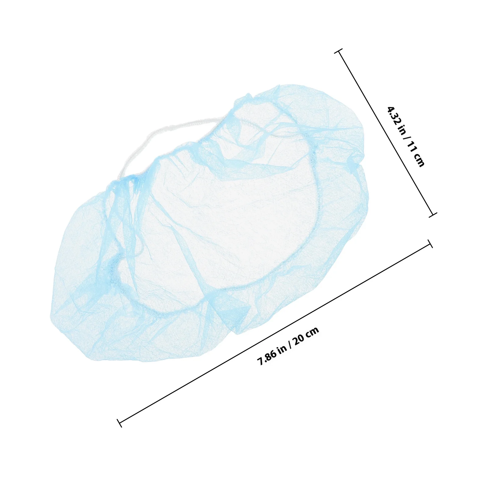 100 قطعة غطاء اللحية القابل للتصرف غير المنسوجة شبكة اللحية المرنة القابلة للتنفس مع حلقات الأذن لتقديم الطعام المطبخ السلامة الصناعية