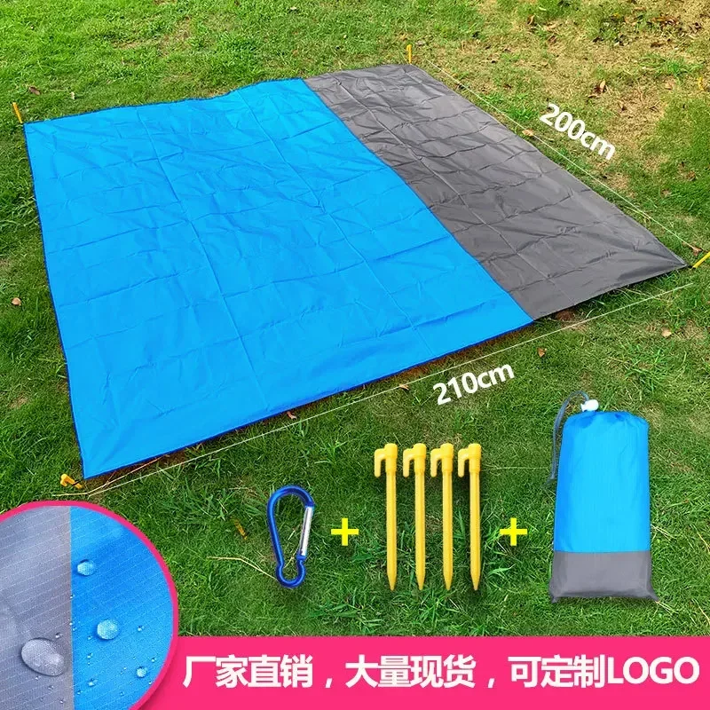 2x2.1cm Large Waterproof Beach Mat Anti-sand Blanket Folding Camping Mat Pocket Portable Mattress Lightweight Outdoor Picnic Pad