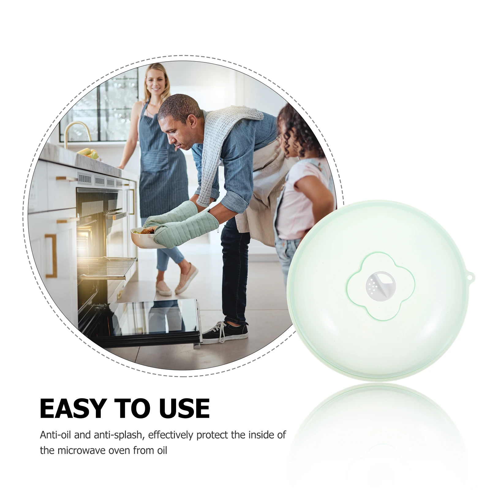 

Microwave Splatter Cover Food Preservation Lid Reusable Plastic Cover For Microwave Oven Kitchen Supplies