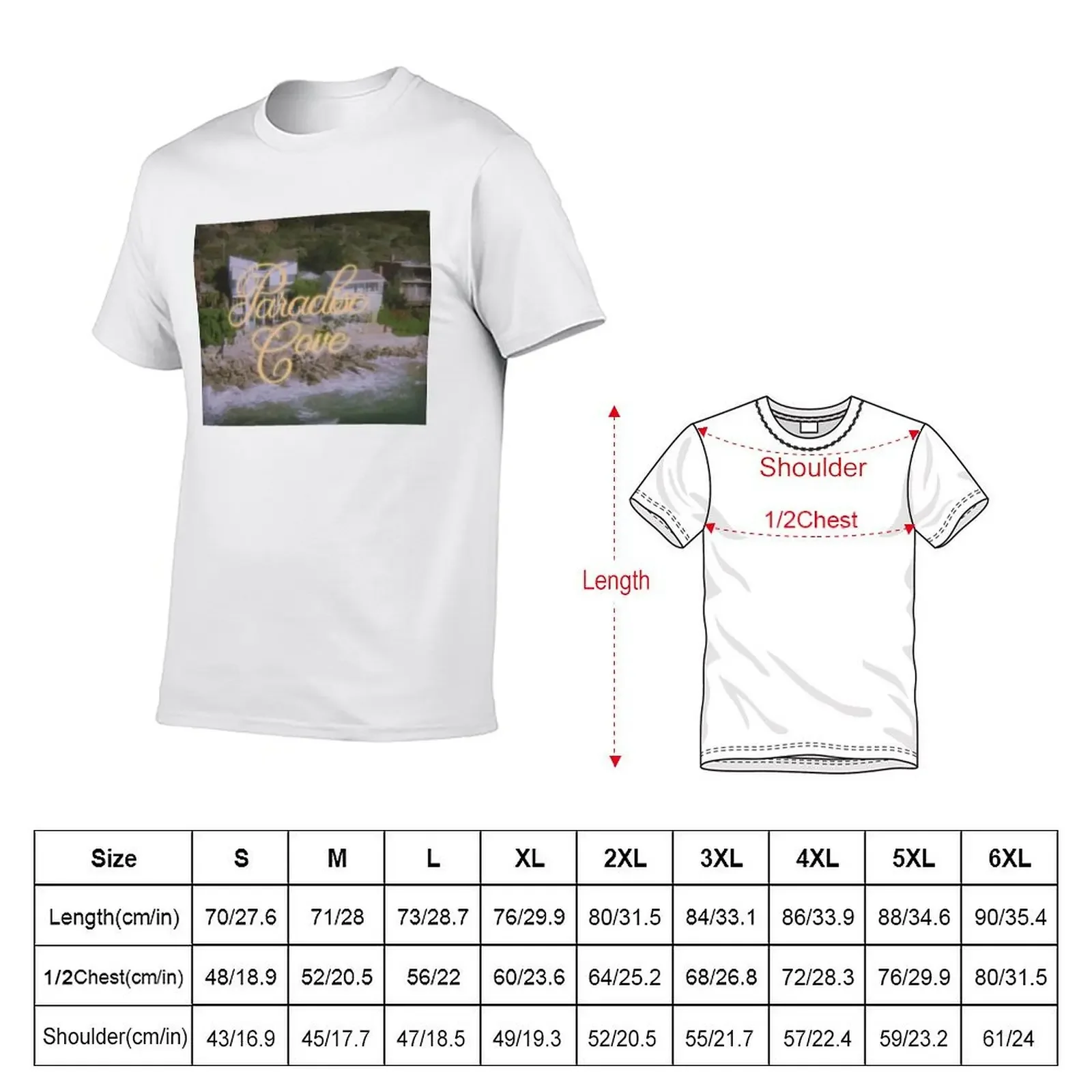 Paradise Cove Title Card T-Shirt quick-drying graphics quick drying mens graphic t-shirts