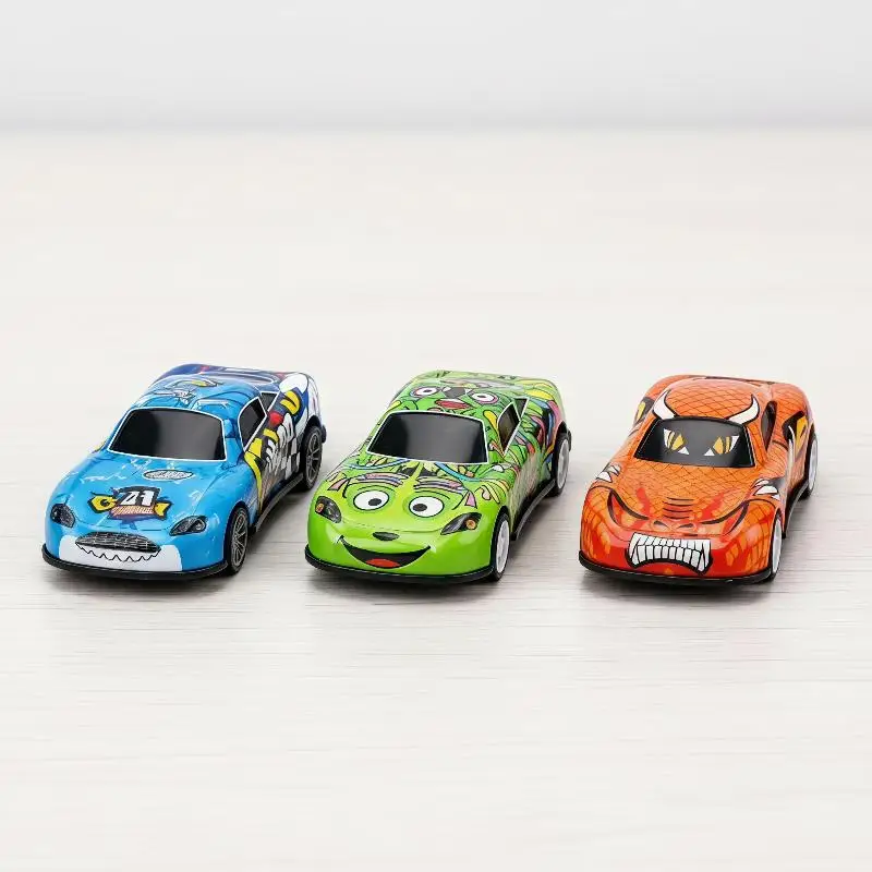 Mini Alloy Pull Back Toy Car Set With Portable Storage Box 12 Pcs BPA Free Safe Gift for Kids Boys Girls
