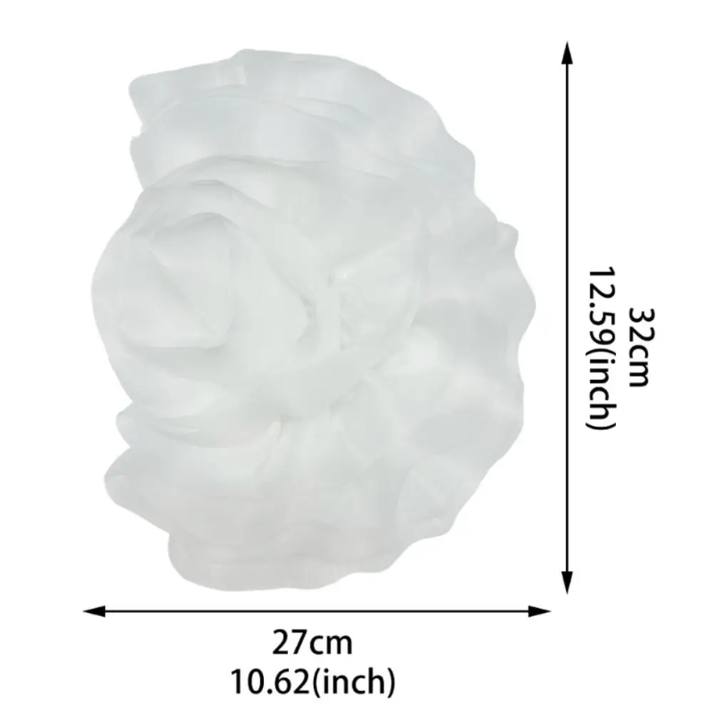 Parche de flor grande de Organza multicapa, flor en el pecho, parche de ropa 3D, broche hecho a mano, accesorios, apliques de ropa, costura