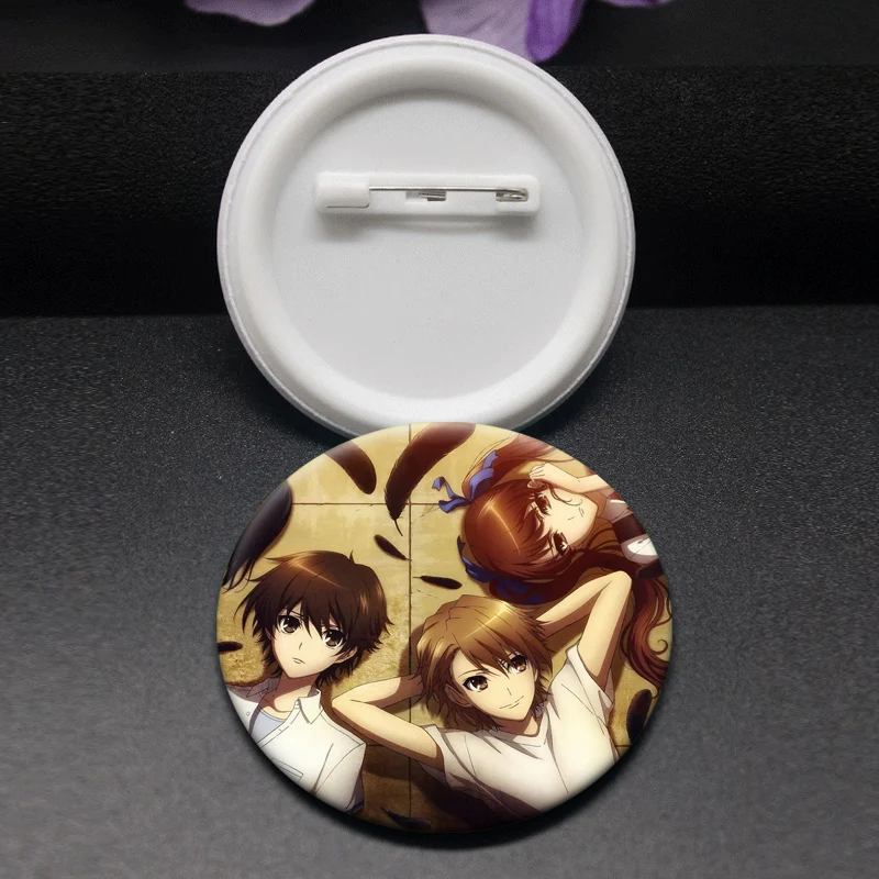 Anime Another Misaki Brooches Sakakibara Kouichi,Misaki Mei,Akazawa Izumi Pins Fashion Jewelry Accessories Round Cartoon Badge