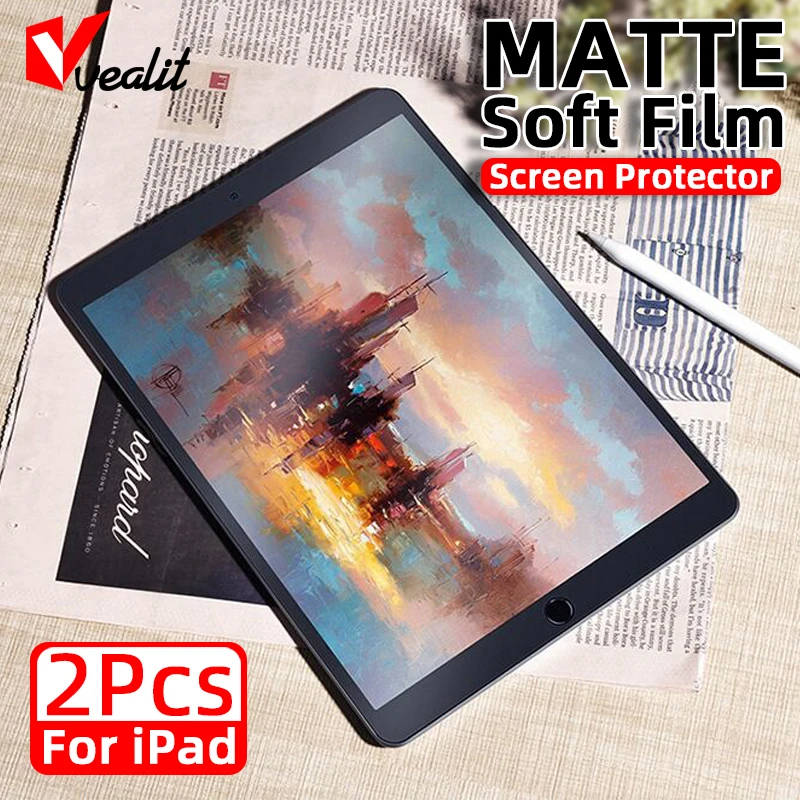 

Матовая Мягкая защитная пленка из ПЭТ, 2 шт., для iPad Pro 11 10,5 10,2 2020 2021, защита экрана iPad Mini 6 5 4 3 Air 5 4 3 2, не стекло