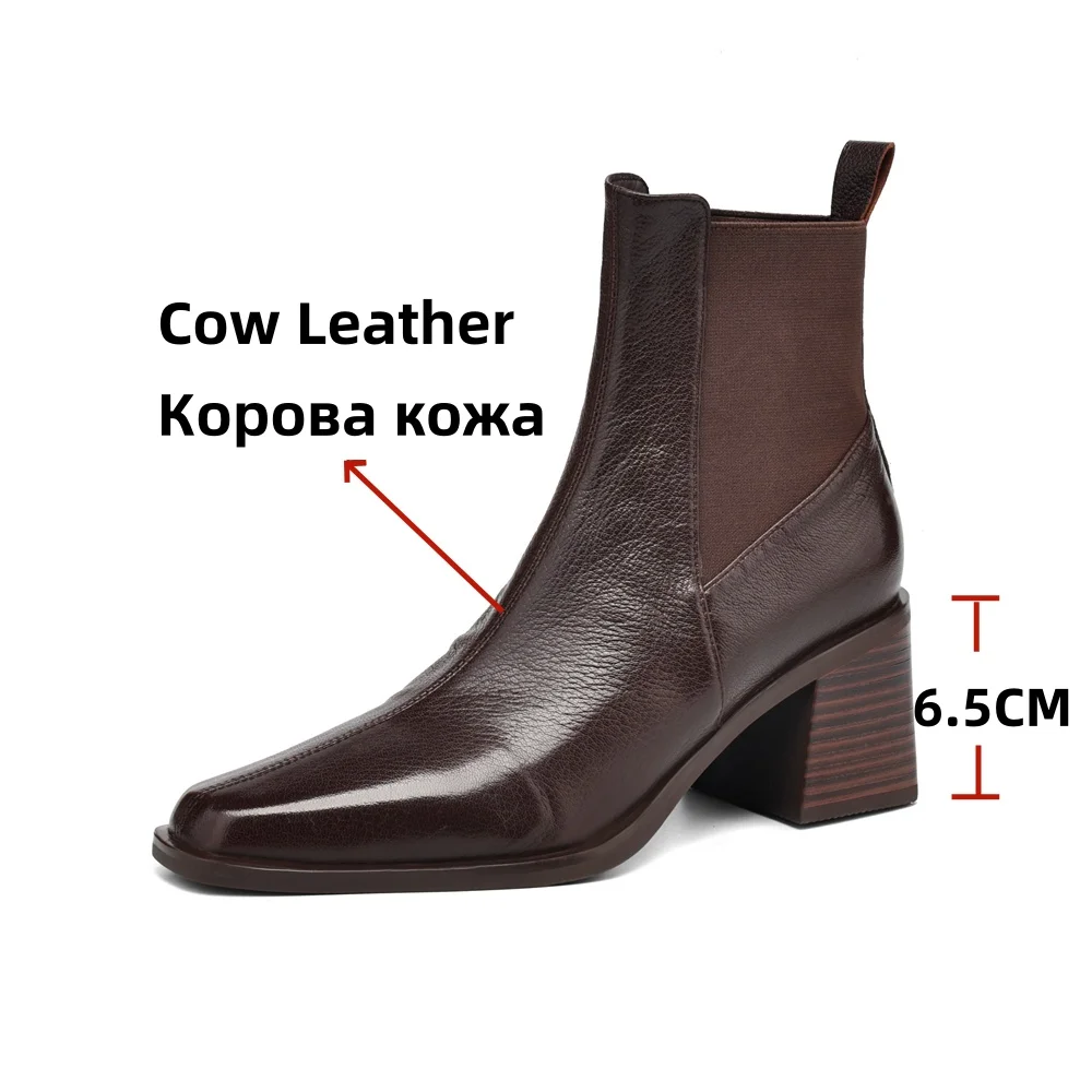 FEDONAS buty damskie oryginalne skórzane krótkie buty damskie buty na grubym obcasie eleganckie czółenka biurowe botki kobiece platformy