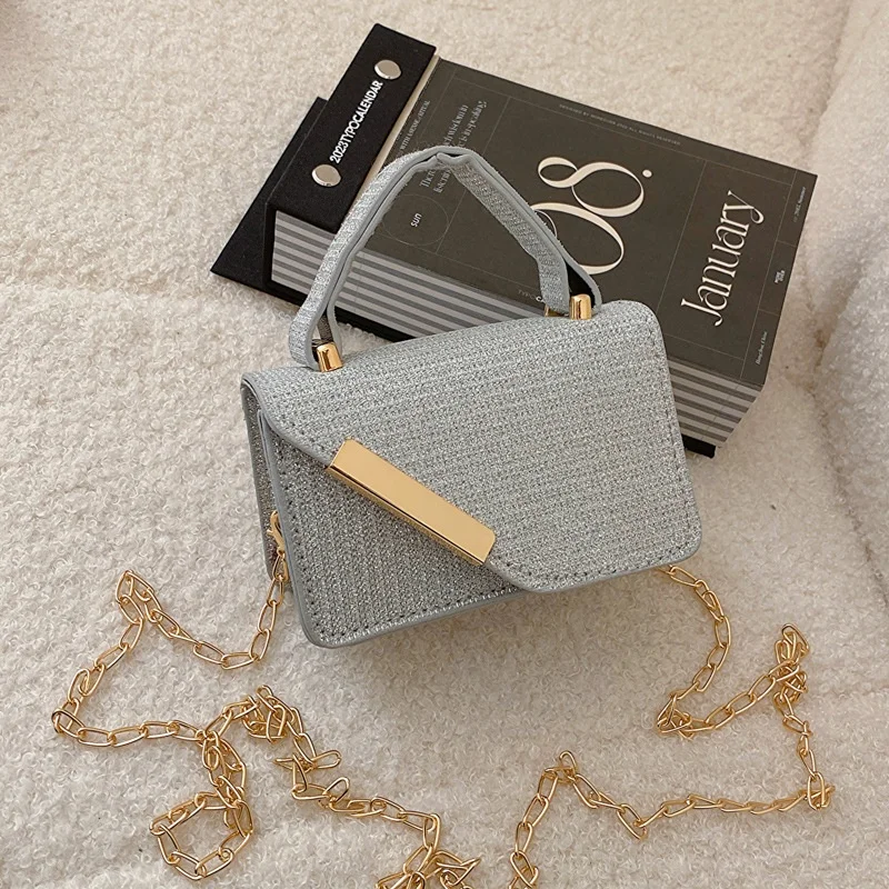 

Xiaoxiangfeng Style Rhinestone Silver Evening Bag, Ideal For Birthday Parties, Weddings Banquets Especially With Wedding Dresses