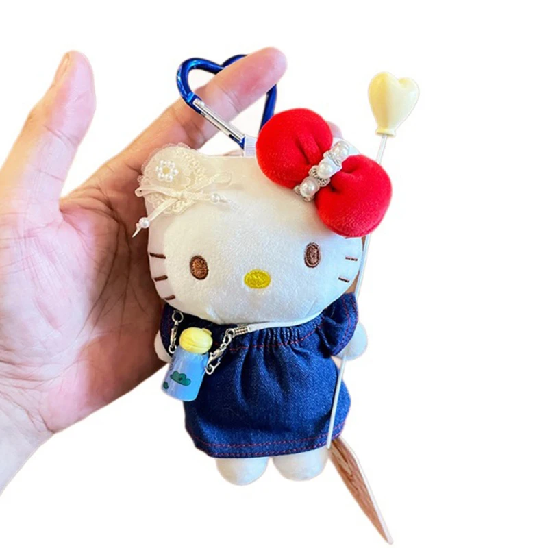 サンリオぬいぐるみキーホルダーペンダントアニメハローキティぬいぐるみおもちゃバッグアクセサリーギフト女の子用バックパックチャームデコレーション