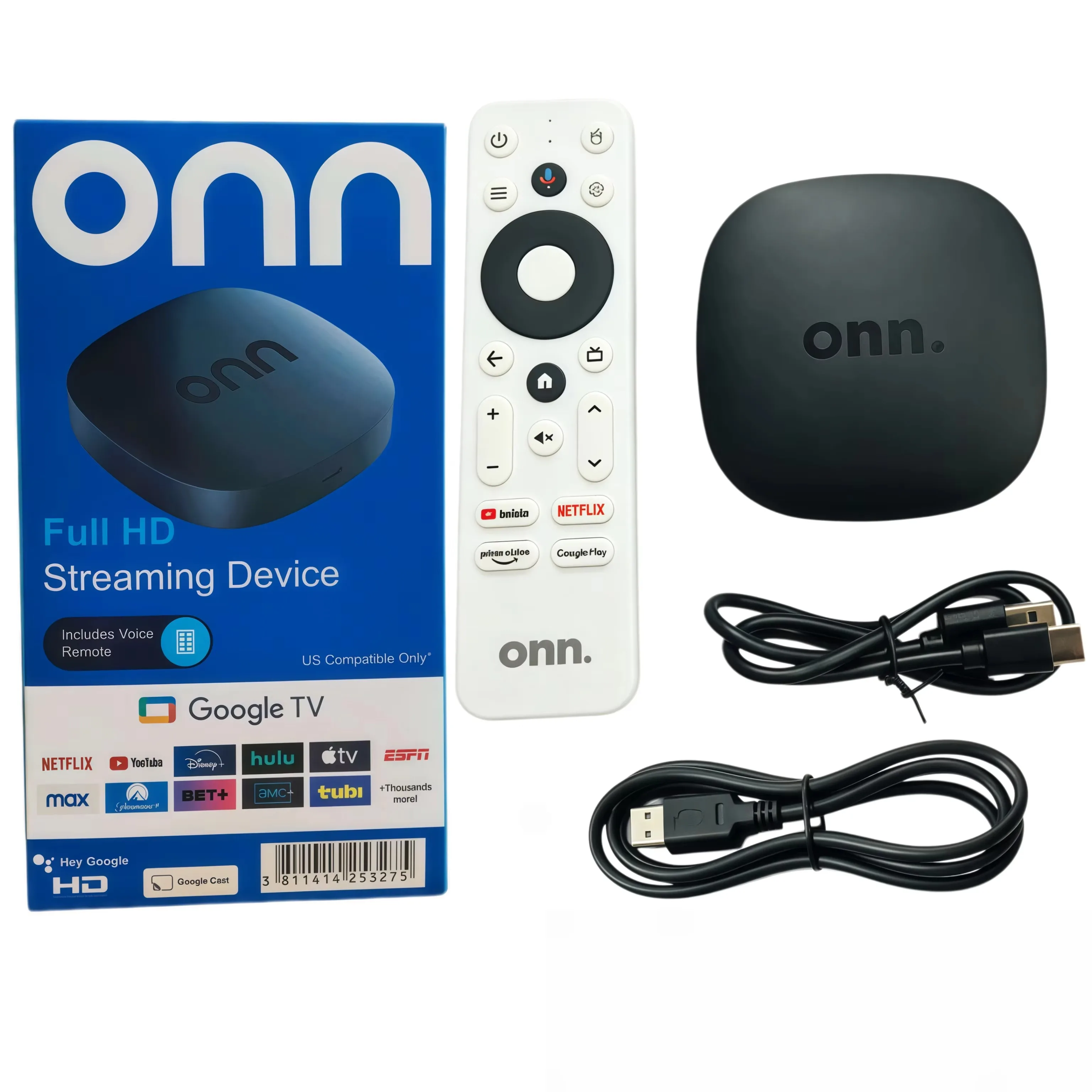 Smart TV Box 4K Quad-Core Set-Top Box Supports 5G Connection, 2GB Memory, Voice Remote Control for Streaming Media Player