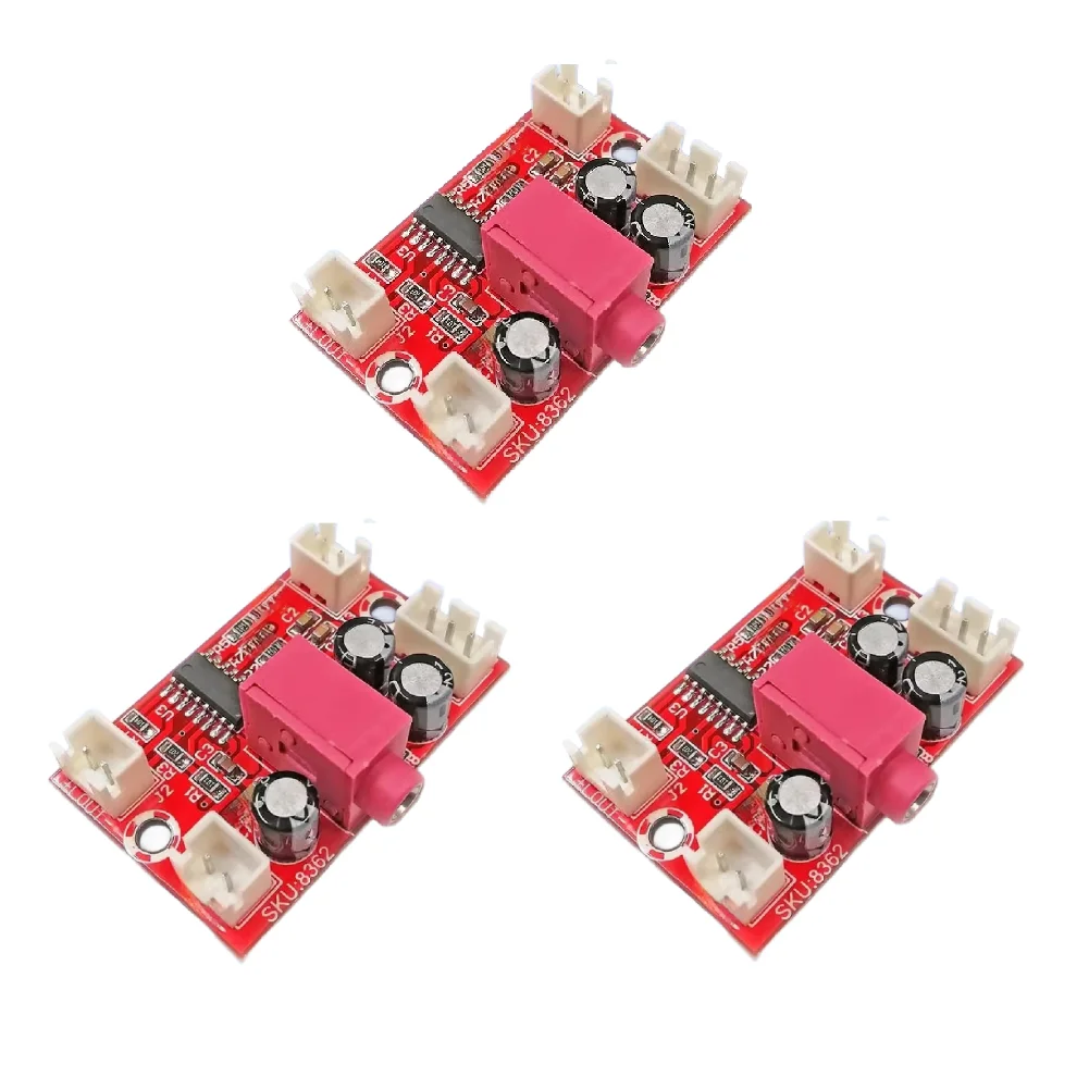 3PCS LM4863 Dual Channel Audio Board for For MINI Audio Applications 3W per Channel 5V DC Input Compact PCB Design