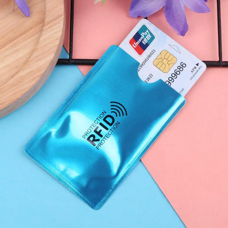 5Pcs RFID Blocking Sleeve Credit Card Protector Bank Business Card Holder Case NFC Anti-theft Brush Cover