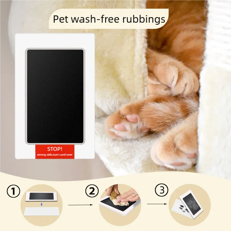 Haustier-Hund- und Katzenpfotenabdruck-Stempelset, sicher, ungiftig, für Baby-Handabdrücke, abwaschbar, leicht zu reinigen, DIY-Fußabdrücke, Haustier-Souvenirs, Top-Bewertung – Detail 1