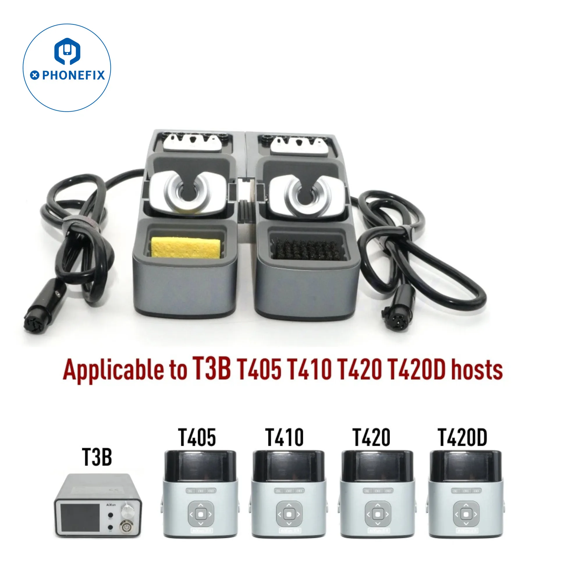 

AIXUN Original Factory Soldering Stand Sleep Base Support T405/410/420/T420D/T3B Soldering Station 6/7 Core Handle Bracket Tools