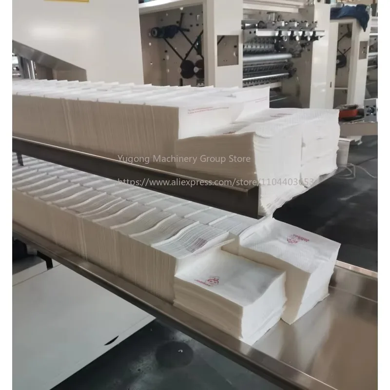 Automatic 1/8 Fold Paper Napkin Making Machine Embossing Serviette Folding Machine for Restaurant