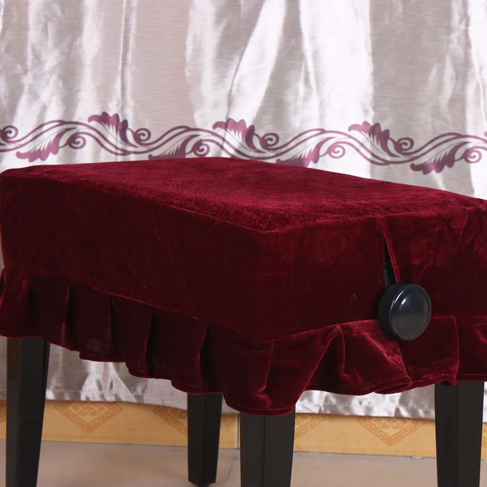 Piano Stool Cover High Quality Wear Resistant Material Soft Touch Comfortable Easy Install Remove Universal Fit for Piano Bench