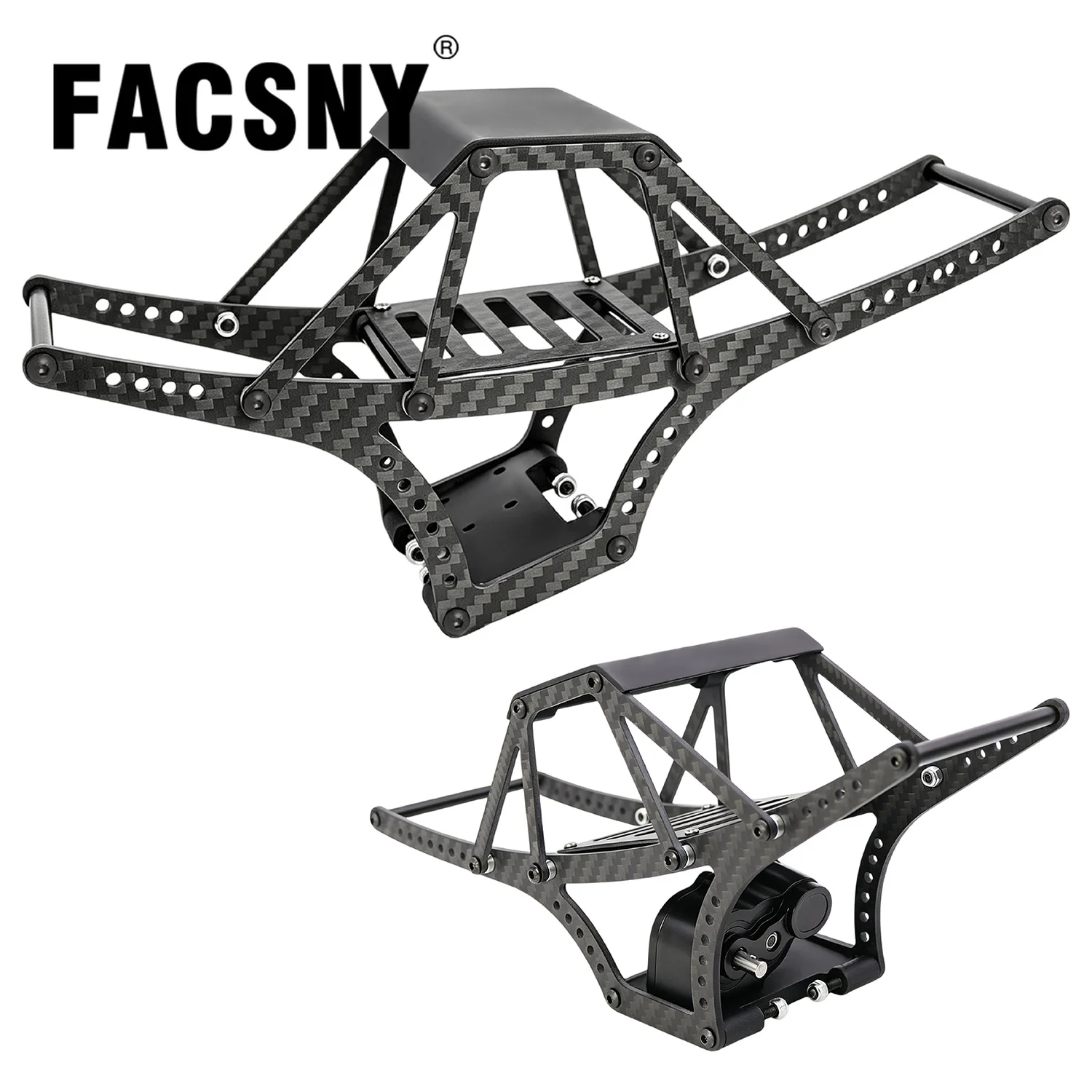 1:10 Carbon Fiber LCG Trail Buggy Chassis Kit wiht Gearbox Set for 1/10 Capra Portal Axle Super Class RC Rock Crawler Build DIY