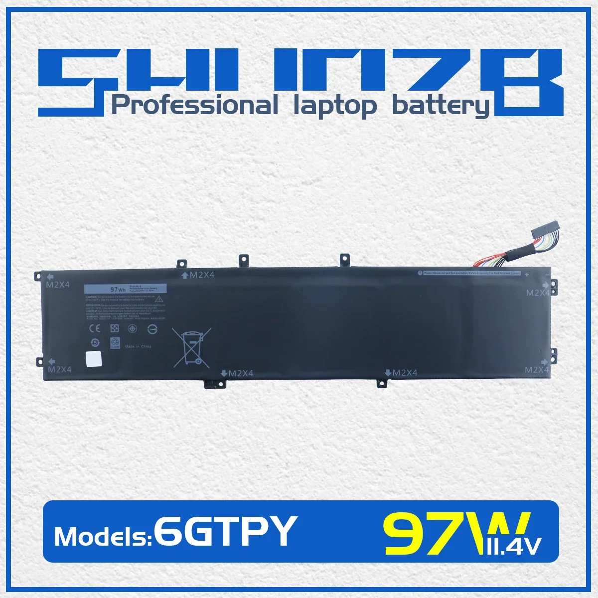 SHUOZB 6GTPY Laptop Battery For DELL XPS 15 9570 9560 7590 For DELL Precision 5520 5530 Series Notebook P56F 97WH