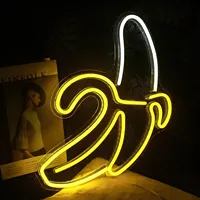 Banana Shape Neon LED Light Signs, Wall Decor Lamp, Art Baby, Children Night Lights, Hanging LED Lamp for Party