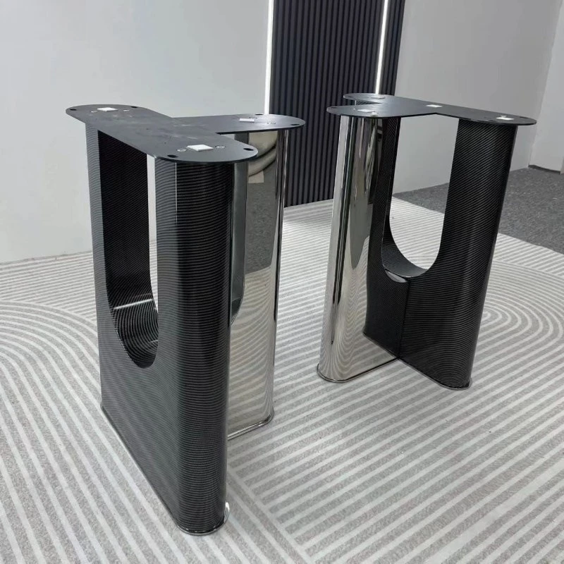 Household marble dining foot support frame Light luxury stainless steel legs table foot table stand Square dining