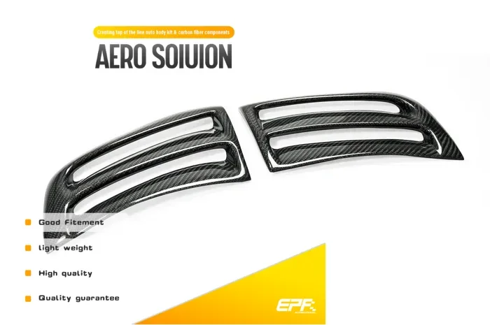 

Carbon Fiber OEM Front Bumper Side Vent Glossy Fibre Air Intake Duct Kit Racing Body Part Fit For Benz C-Class W204 C63
