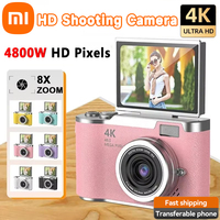 Xiaomi 4k CCD 8X Digital Zoom Student Digital Camera 48MP Portable Digital Photography Camera 180° Flip Screen Selfie Camera