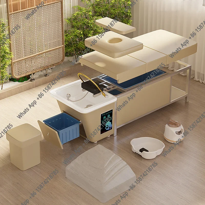 

Кушетка для мытья головы в японском стиле Sm 90L с резервуаром для воды, без подключения к водопроводу, для салонов красоты и массажа X