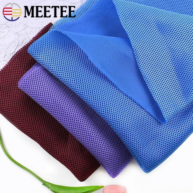 

50/100*150cm Meetee Three Layer Mesh Fabric Seat Cover Elastic Breathable Cloth Sofa Backpack Clothes Fabrics Sewing Accessories