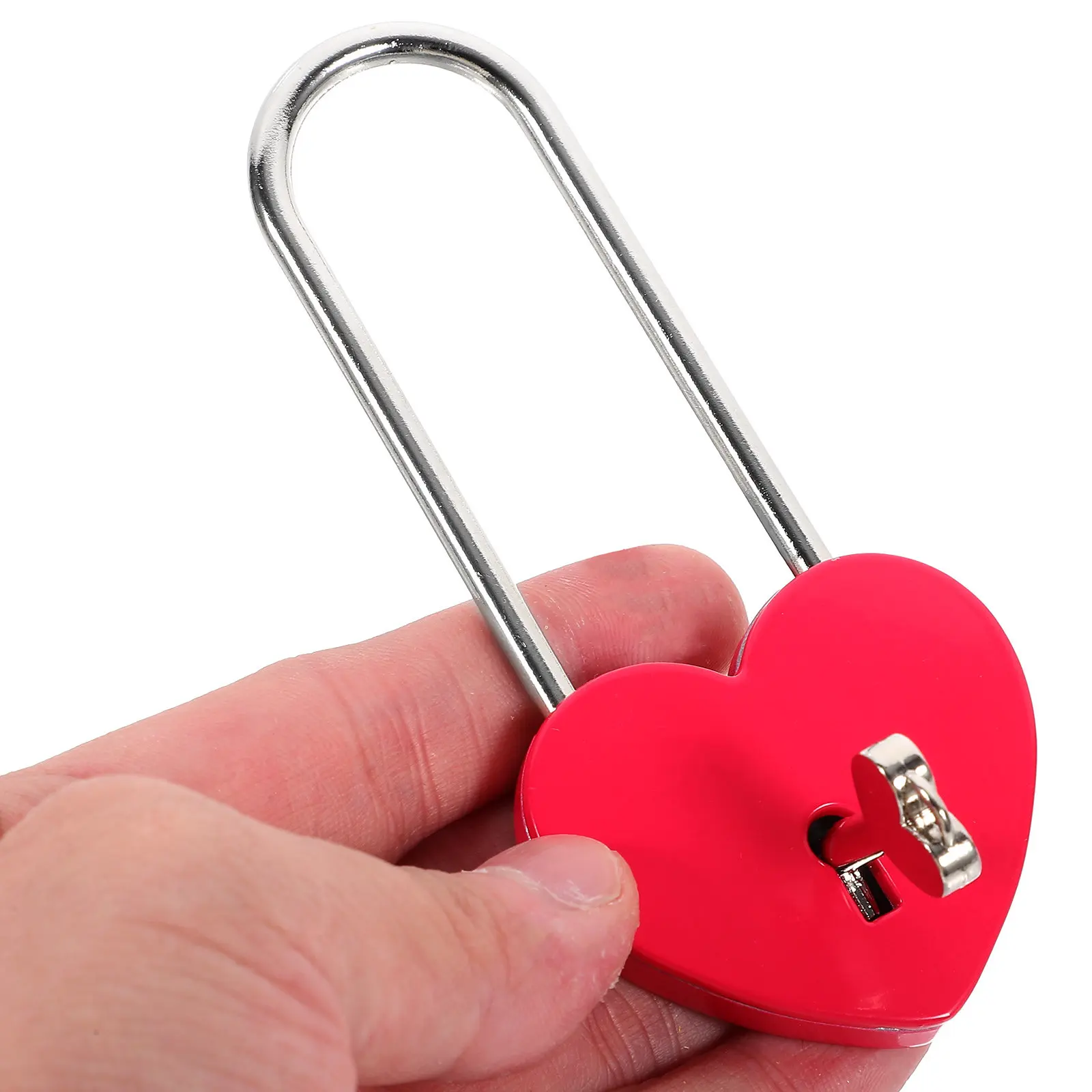 Heart Shaped Small Padlock with Key Couple Wishing Lock Jewelry Box Luggage Suitcase Backpack for Luggage