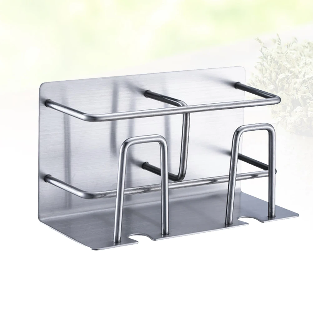 

Stainless Steel Wall Mounted Toothbrush Holder Suction Self-Adhesive Ventilated Organizer For Bathroom Bedroom Adults