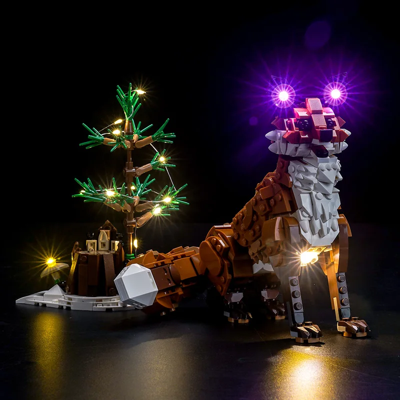 Lazishi LED Light 31154 Set Suitable for Forest Animals: Red Fox Building Blocks Gift (Lighting Accessories Only)