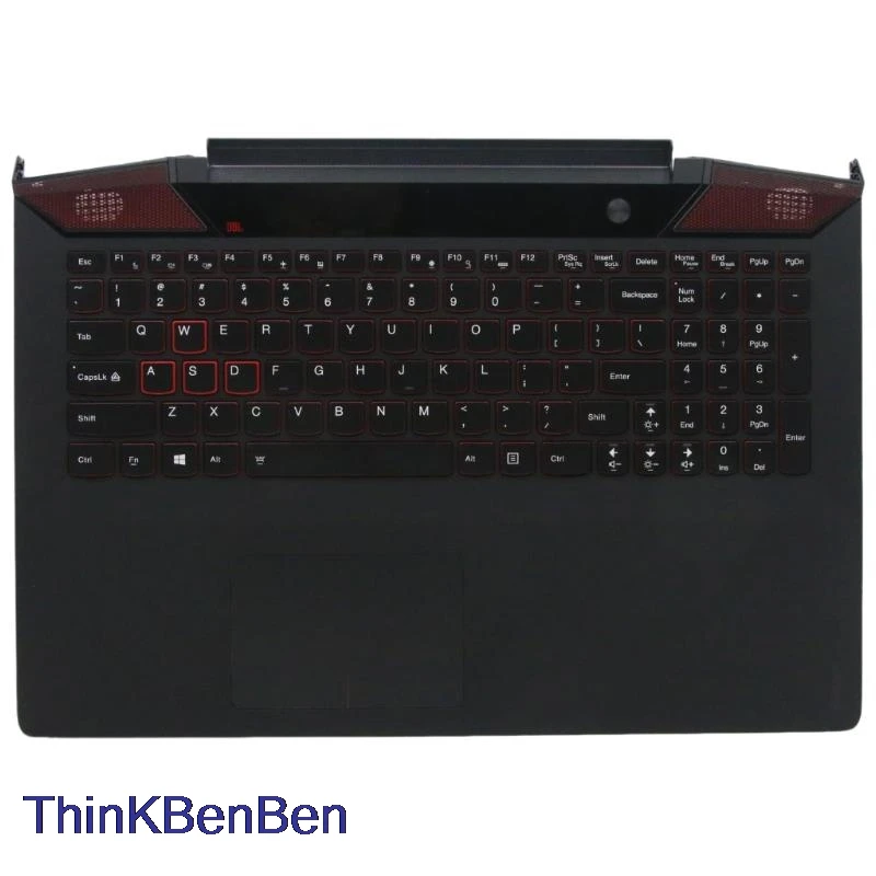 Imagem -01 - Inglês Teclado Upper Case Capa Palmrest Shell para Lenovo Ideapad Y700 15 15isk 15acz 5cb0k97423 us ingles teclado upper case capa palmrest shell para lenovo ideapad y700 15 15isk 15acz 5cb0k97423 us 01