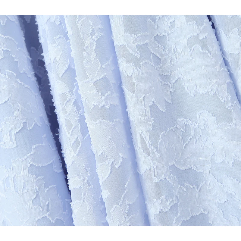 Elegancka damska niebieska żakardowa sukienka na wakacje z dekoltem w szpic Seksowna sukienka bez pleców z niską talią A-line Kobiece letnie sukienki High Street Party Robe